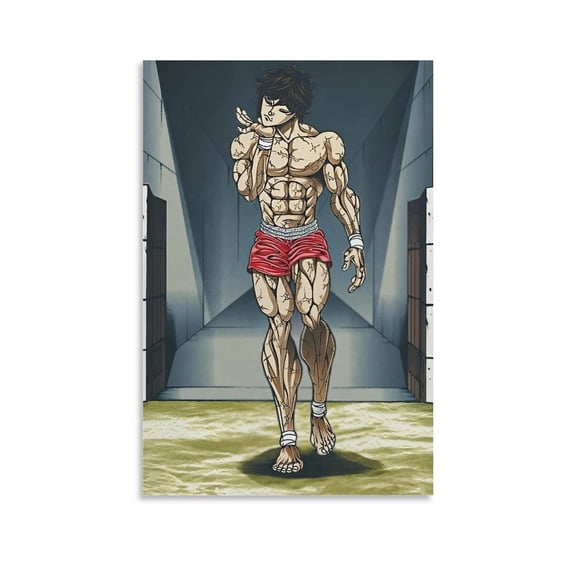 Anime Baki Hanma Print Poster Canvas Wall Art Prints Poster Gifts Photo Picture Painting Posters Room Decor Home Decorative 12x18inch(30x45cm)