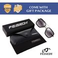 thumbnail image 6 of FEISEDY Retro 70s Aviator Sunglasses Tony Sunglasses Trendy Women Square Sun Glasses B2510, 6 of 13
