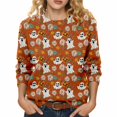 thumbnail image 5 of Halloween Sweaters for Women Fashion Graphic Print Long Sleeve Knit Pullover Tops Everyday Casual Look, 5 of 6