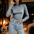 thumbnail image 2 of Mineart Fleece Lined Turtleneck Base Layer Top for Women Long Sleeve Slim Fit Thermal Layering Tee, 2 of 9