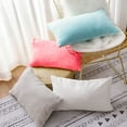 thumbnail image 4 of Pillow solid color corduroy sofa pillow cover rectangular pillow cover - white, 4 of 5