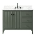 thumbnail image 4 of Vanity Art 42" Double Door Bathroom Vanity with Sink, Freestanding Storage Cabinet with Engineered Marble Top, Flip Down Tray, Drawer, and Shelf, 4 of 7