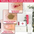 thumbnail image 6 of (5 pack) WoundSeal Topical Powder for Minor External Bleeding, Stops Bleeding Instantly, Easy-Pour Tube Applicator, 4 Count, 6 of 7