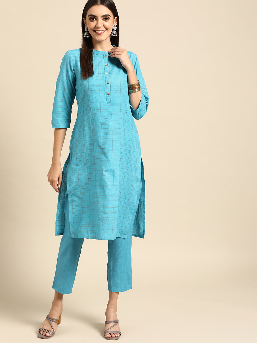 Pure Cotton Kurti with Side and Front Slits AP7405