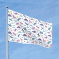 thumbnail image 2 of Lsque Dinosaur Pattern Flag,Dinosaur Printed Garden Flag 48 x 72 in - Double Sided Small Flags for Yard, 2 of 9
