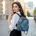 thumbnail image 6 of JIALIOU Mini Backpack Purse for Women Quilted Casual Daypack Small Travel Shoulder Bag, Lion Head and Star, 6 of 7