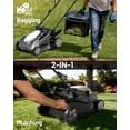 thumbnail image 5 of Litheli 40V Cordless Electric Lawn Mower, 17" Brushless Motor, 6-Position Height Adjustment, with 2 x 5.0Ah Battery, for Lawns & Gardens, 5 of 9