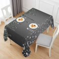 thumbnail image 6 of Black Grey Table Cloth Waterproof Tablecloths, Modern Abstract Diamond Luxury Gradient Tablecloth Dining Table Cover for Kitchen Party Tabletop Outdoor, Rectangle Tablecloth 60x120 Inch, 6 of 9