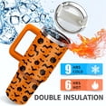 thumbnail image 5 of Halloween Tumbler with Handle Happy Halloween Gifts for Women Men - 40oz Halloween Tumbler with Lid and Straw - Halloween Present with Pumpkin Spider Bat for Kids, 5 of 6