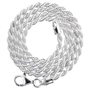 1.4mm Rope Italian Chain 925 Sterling Silver Necklace