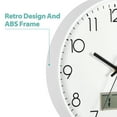 thumbnail image 4 of Plastic Wall Clock with Perpetual Calendar 12 Inch - White, 4 of 4