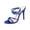 Blue, variant on Women's Heeled Glitter Sandals Square Toe Shoes Stiletto Heels Open Toe Platform High Heels Party Wedding Shoes