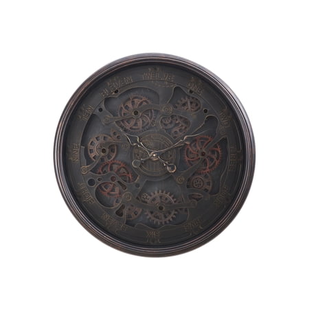 JERFIT 30 Inch Large Wall Clock with Exposed Gears, Non-Ticking Silent Sweep Quartz Movement, Modern Oversized Round Clock for Living Room, Kitchen, Office Decor