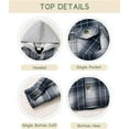 thumbnail image 5 of ZOEREA Toddler Baby Boys Clothes Outfits Kids Hoodie Flannel Shirts Set Plaid Hooded Tops +Jeans Pants Fall Winter 2-6T, 5 of 6