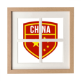 thumbnail image 1 of Chine Bouclier Drapeau National Cadre Mur Table Affichage 4 Ouvertures Image, 1 of 3