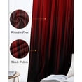 thumbnail image 6 of Dark Red Black Ombre Blackout Curtains for Bedroom, Thermal Insulated Drapes, Modern Abstract Art Striped Gradient Black Out Curtains 63 Inch Long Room Darkening Kitchen Curtains 42"x63" 2 Panels, 6 of 8