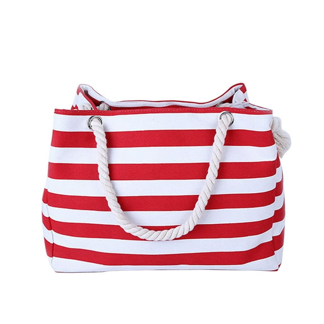 Bolsa de Playa Grande con Diseño de Hojas de Palmera Tropical de Verano para Mujer - Bolsa de Hombro Reutilizable para Comestibles con Bolsillo con Cremallera, 39 X 17 X 28 Cm, Poliéster