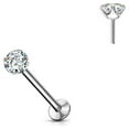 thumbnail image 2 of Labret Flat Back Stud Gem Prong Settings Push In Threadless, 2 of 12