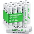 thumbnail image 1 of Pilas recargables AAA WENJOOP de 1100 mAh, NiMH, paquete de 16, 1 of 9
