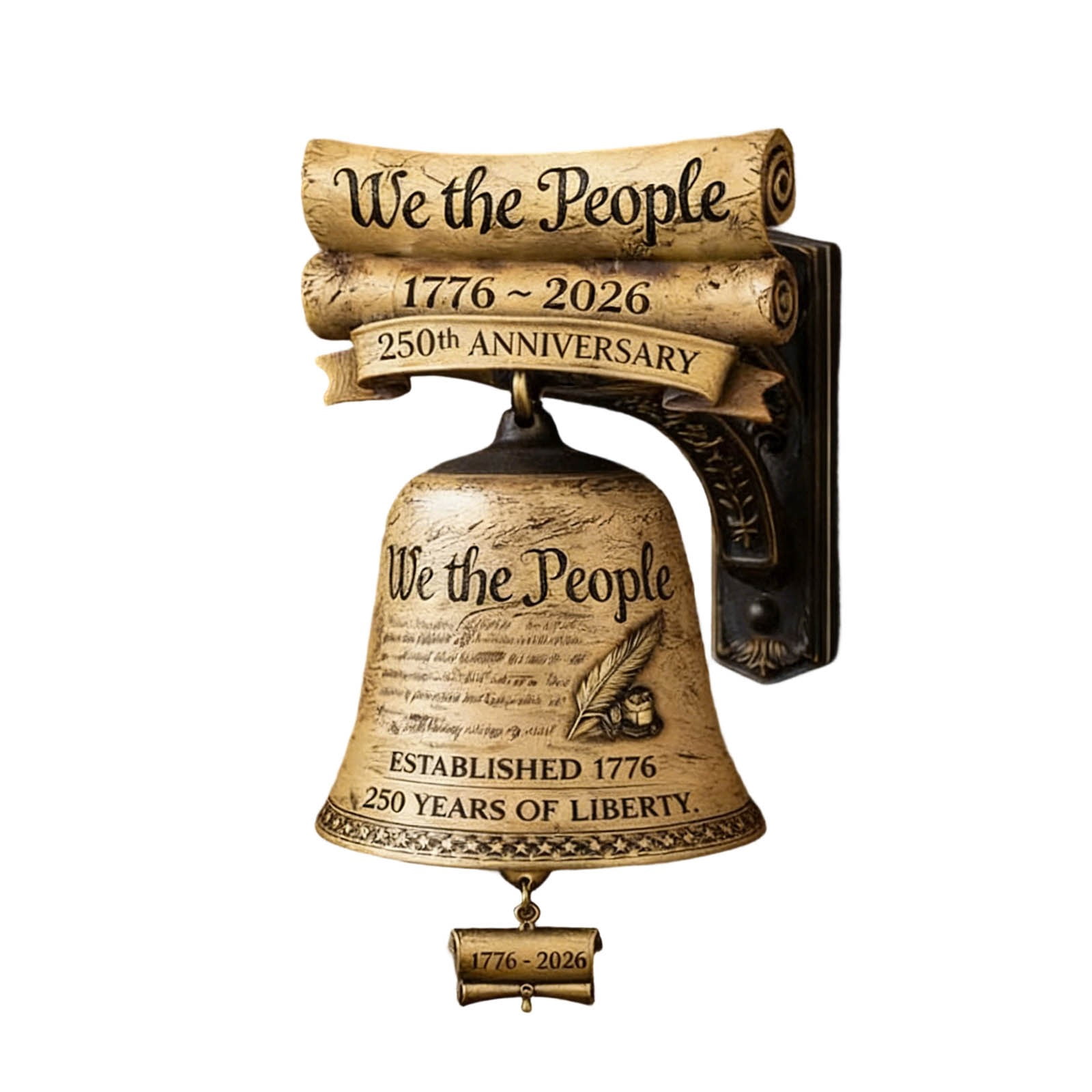 BKER 250th Anniversary America 1776-2026 Doorbell Keepsake Memorial Wind Chime For Front Porch Home