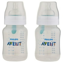 Philips AVENT Anti-Colic Baby Bottles with AirFree Vent, 9oz, 2pk, Clear, SCY703/02