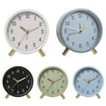 thumbnail image 2 of Réveil Quartz Simple Silencieux de Bureau Rond Créatif Horloge de Table, 2 of 4
