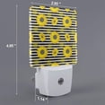 thumbnail image 2 of Salouo Sunflowers On Black And White Stripes for Night Lights Plug into Wall 1 Pack, 0.5W Plug in Night Light with Dusk-to-Dawn Light Sensor LED Nightlight for Bathroom, Adult, Hallway-UK, 2 of 7