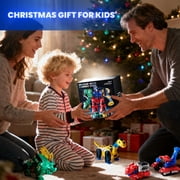 Dimoarch Magnetic Dinosaur Transforming Robot Toys for Boys Girls Age 3 4 5 6 7 8, 6-in-1 Dino Construction Trucks for Kids, Magnetic Car Toys, STEM Educational Building Toys Birthday Gift