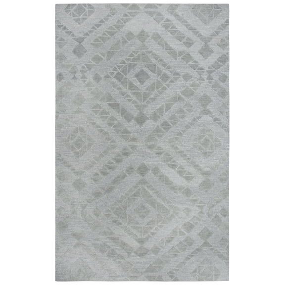 Rizzy Rugs Fifth Avenue Area Rug FA114B Grey Angles Diamonds 18" x 18" Rectangle
