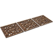 BirdRock Home Rubber Stepping Stone Tiles - 12 x 12" - Set of 3 - Copper