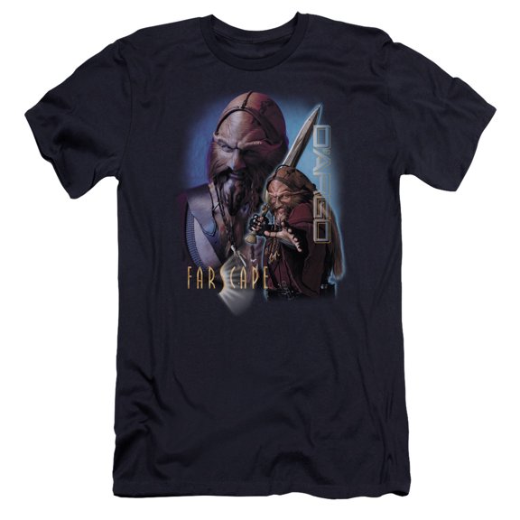 Farscape D'Argo Premium Canvas Adult Slim Fit 30/1 T-Shirt Navy