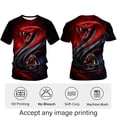thumbnail image 3 of Rebaike 3D Cobra Snake T Shirt Serpent Graphic Tee Yin Yang Style All Over Print Shirt for Men Women Streetwear Fashion, 3 of 7