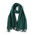 thumbnail image 2 of Bufanda de mujer cálida de otoño a cuadros, pashminas con borlas, 2 of 5