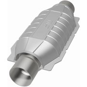 Magnaflow 99006HM Catalytic Converter - Heavy Metal - 2-1/2 in Inlet - 2-1/2 in Outlet - 6-1/2 x 12 in Case - 16 in Long - Stainless - Natural Fits select: 1996-2006 FORD F150