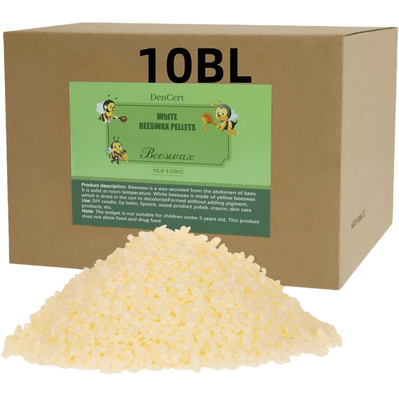 10LB Beeswax Particles - Triple Filtration, Ideal for Candle Making, DIY Projects & Soap Making