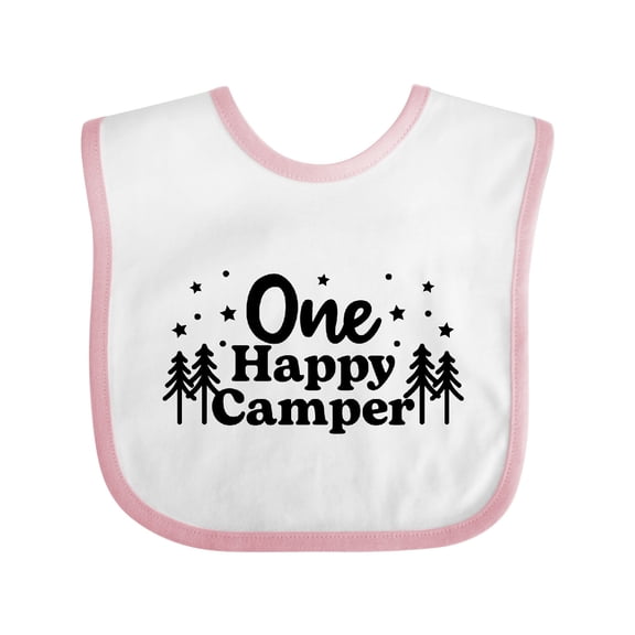 Inktastic One Happy Camper Boys or Girls Baby Bib