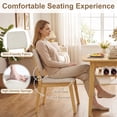 thumbnail image 5 of Gymax 3-Piece Dining Table Set for 2 Solid Wood Kitchen Table w/Storage Rack & Chairs Beige & Natural, 5 of 11