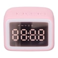 thumbnail image 3 of Despertador Radio Tarjeta TF Bling Bling Reproductor de música luz nocturna LED rosa, 3 of 12