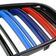 thumbnail image 7 of Astra Depot Dual Slats Front Kidney Grill Grille for 2009-2015 BMW F01 F02 740i 750li 760li 4-Door, Gloss Black M-Color, 1 Pair, 7 of 7