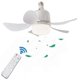 thumbnail image 1 of Led Ceiling Fan Light E27 with Remote Control for Dimming, Suitable for Living Room, Study, Household Use, 85-265V, 1 of 5