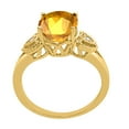 thumbnail image 3 of Mauli Jewels 2.42 Carat Oval Citrine and Diamond Ring for Women in 4-Prong Setting, 10K Yellow Gold, 3 of 6