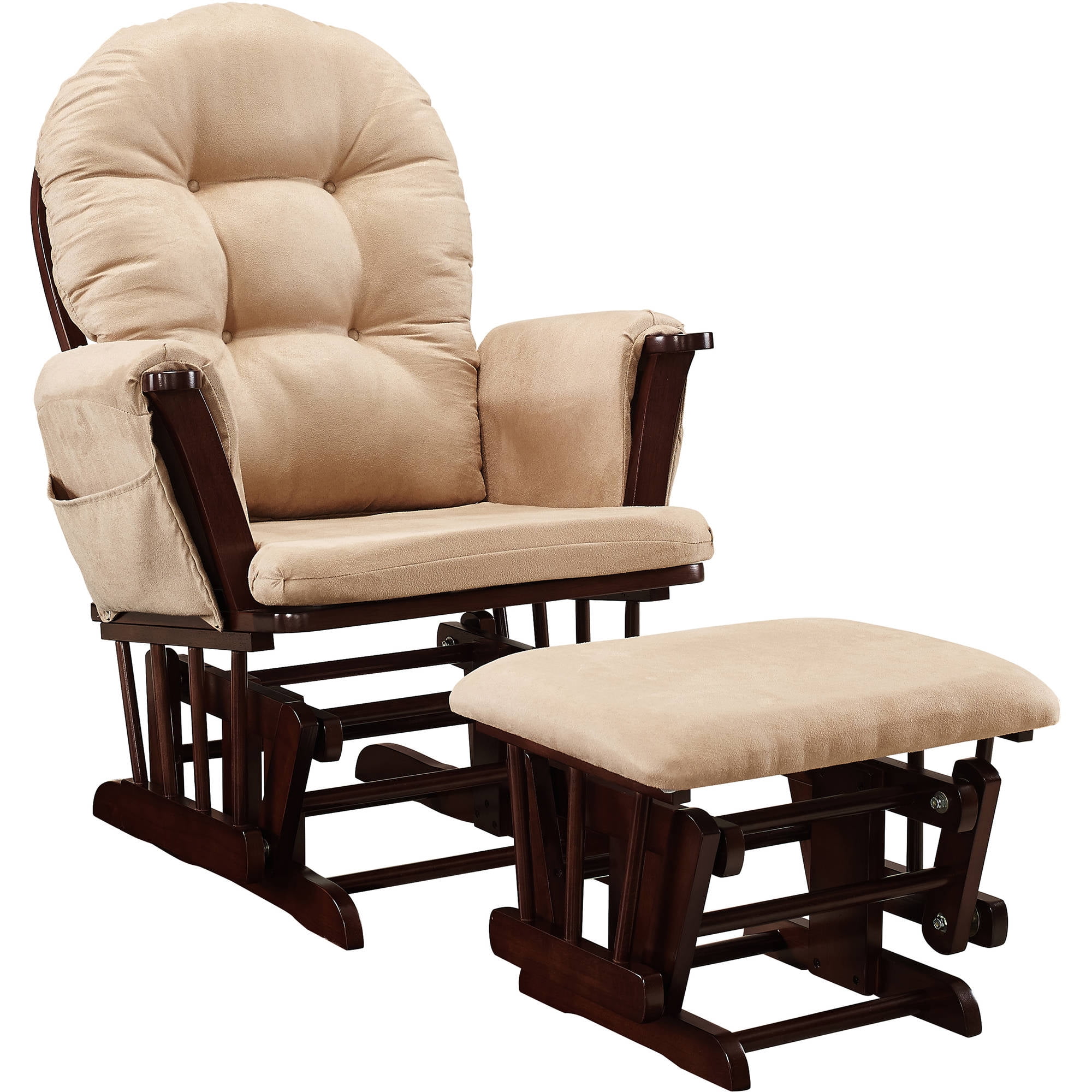 delta glider and ottoman espresso