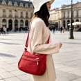 thumbnail image 5 of Crossbody Bags for Women, Large Capacity Nylon Multi-Pocket Lightweight Shoulder Satchel, 9.5x7.9In, Daily Commute Travel, 5 of 6