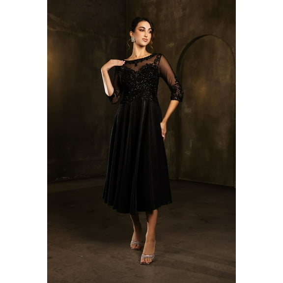 Women's May Queen Funeral Dress Black & Ladies Plus Size Outfit MQ2124 2XL