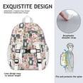 thumbnail image 5 of Boston Terrier Dog with Flower Backpack for School,Cute School Bag,Schoolbag with Adjustable Shoulder Straps & Padded Back,15"x11.42"x5.5", 5 of 6