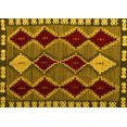 thumbnail image 1 of Ahgly Company Indoor Rectangle Abstract Yellow Modern Area Rugs, 2' x 5', 1 of 4