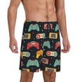 thumbnail image 2 of Sikiie Retro Video Game Mens Pajama Shorts, Lightweight Lounge Pant with Pockets Soft Sleep Pj Shorts for MenMedium, 2 of 6
