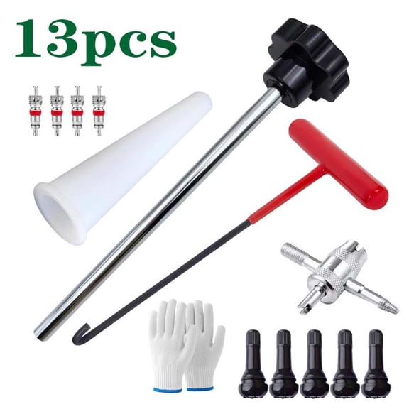 13Pcs Quick Change Tire Tool Kit, Tire Stem Core Quickly Replacement Tool Kit, Perfect Tool for Replacing Leaky Valves in Cars,ATVs,Trucks, etc