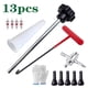 thumbnail image 1 of Kit de herramientas de 13 piezas para el reemplazo de válvulas de neumáticos para automóviles, camiones y remolques: gancho con mango en T, guía cónica y varilla deslizante para una reparación, 1 of 2