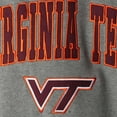 thumbnail image 5 of Men's Colosseum Heather Gray Virginia Tech Hokies Arch & Logo Crew Neck Sweatshirt, 5 of 5